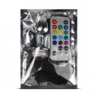Anal Plug Metal with Multi Color Lights